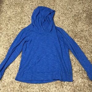 Blue hooded sweater